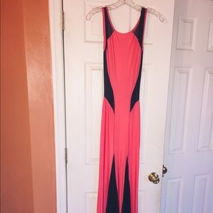 Stunning ✨Coral and Black Mesh Dress